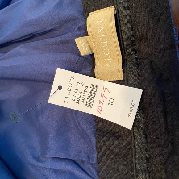Talbots Blue Wool Pant (NWT) - Picture 10 of 11